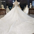 Jancember HTL1597 Elegant Lace Applique Flower Beading Bridal Gowns Wedding Dresses